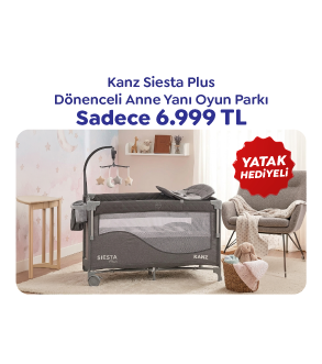 KANZ SİESTA PLUS DÖNENCELİ ANNE YANI OYUN PARKI 70x120 cm ALANA